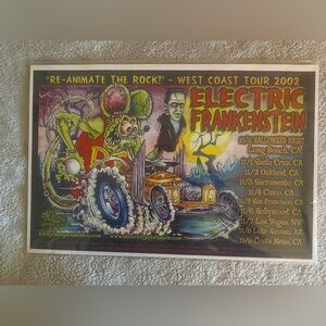 Electric Frankenstein Tour Poster 2002— Bright Multi-Color Graphic
